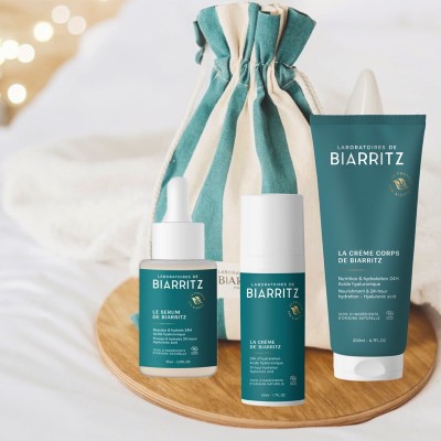 Trio de Biarritz — Crema Viso, Siero e Crema Corpo Bio | Volo di Fiori Eco Bio Distribuzione