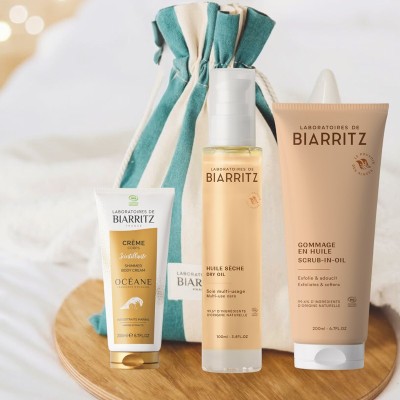 Wellness Routine Deliziosa Océane — Olio Secco, Scrub in Oil e Crema Scintillante Bio | Volo di Fiori