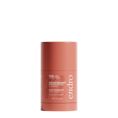 Deodorante Stick 48H Rosa & Lampone Ricaricabile Endro Cosmétiques | Volo di Fiori Eco Bio Distribuzione