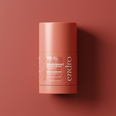 Deodorante Stick 48H Rosa & Lampone Ricaricabile Endro Cosmétiques | Volo di Fiori Eco Bio Distribuzione