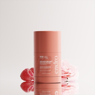 Deodorante Stick 48H Rosa & Lampone Ricaricabile Endro Cosmétiques | Volo di Fiori Eco Bio Distribuzione