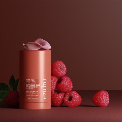 Deodorante Stick 48H Rosa & Lampone Ricaricabile Endro Cosmétiques | Volo di Fiori Eco Bio Distribuzione