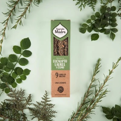 Incenso Herbal Eucalipto, Alloro e Cedro Sagrada Madre Naturale | Ingrosso B2B