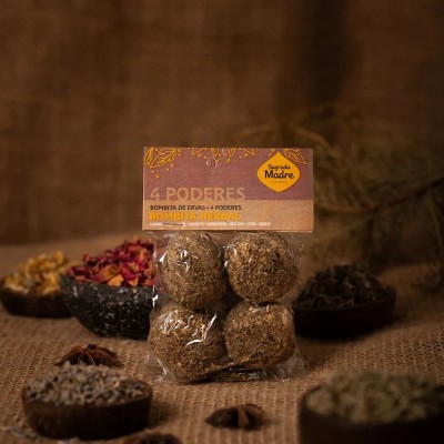 Smudge Bombita Herbal 4 Poteri - Bustina - Sagrada Madre - confezione ambientata