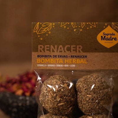 Smudge Bombita Herbal Rinascita - Bustina - Sagrada Madre - dettaglio ambientato