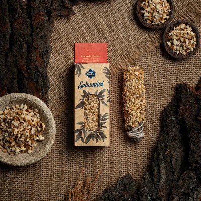 Smudge Mini Arancia e Citronella - Sagrada Madre - confezione ambientata
