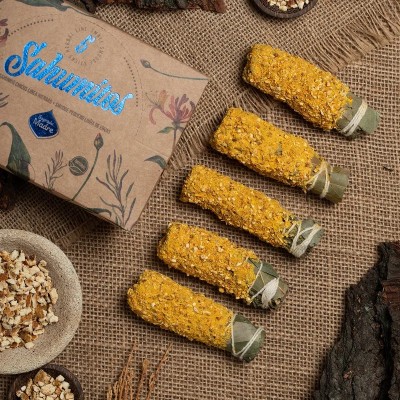 Smudge Mini Arancia e Citronella - 5 pezzi - Sagrada Madre - confezione ambientata