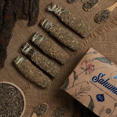 Smudge Mini Salvia Bianca - 5 pezzi - Sagrada Madre - confezione ambientata
