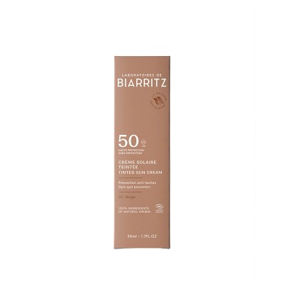 Crema Solare Viso Colorata SPF50 Beige Laboratoires de Biarritz | Volo di Fiori EcoBio Distribuzione