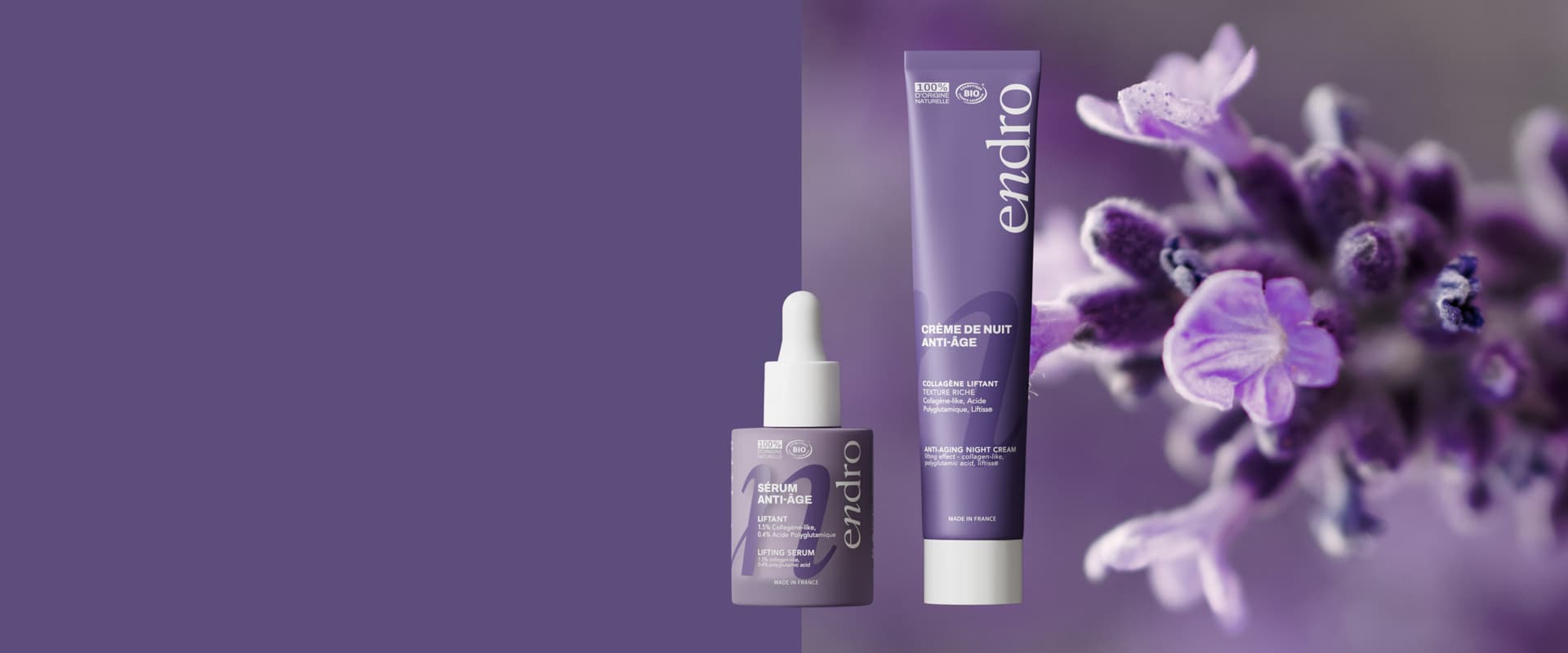 Routine anti-age liftante Endro Cosmétiques